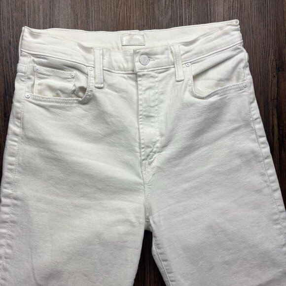 Mother The Rambler Zip Ankle Fairest of Them All Straight Jeans White Size 29 - Picture 3 of 13